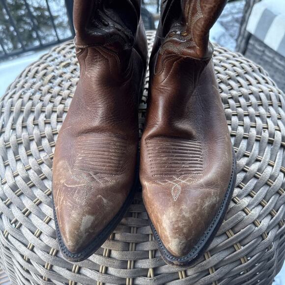 Cowboy J. Chisholm Brown Leather Boots size 11D Handcrafted in the USA main image 5